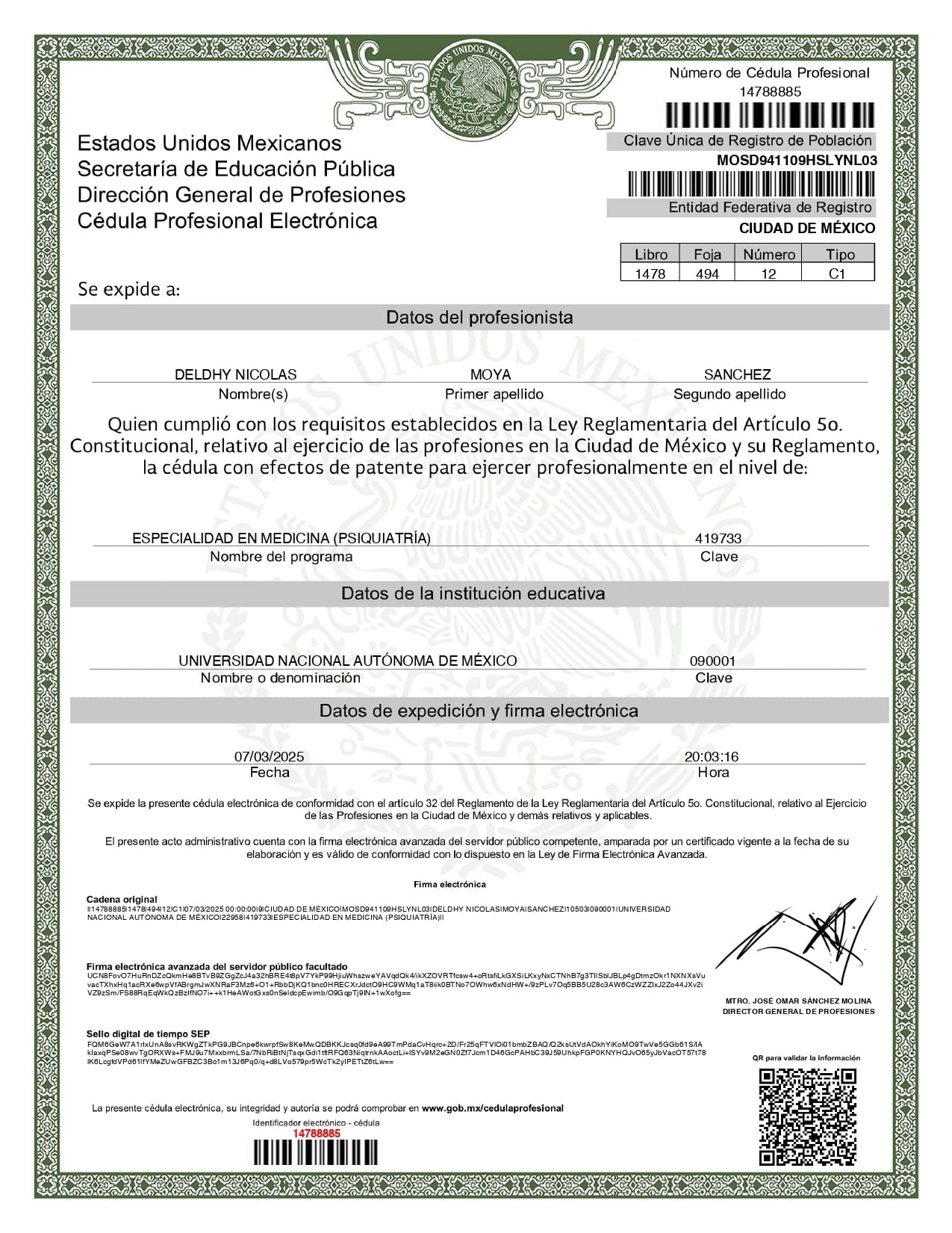 Specialty License SEP 14788885
