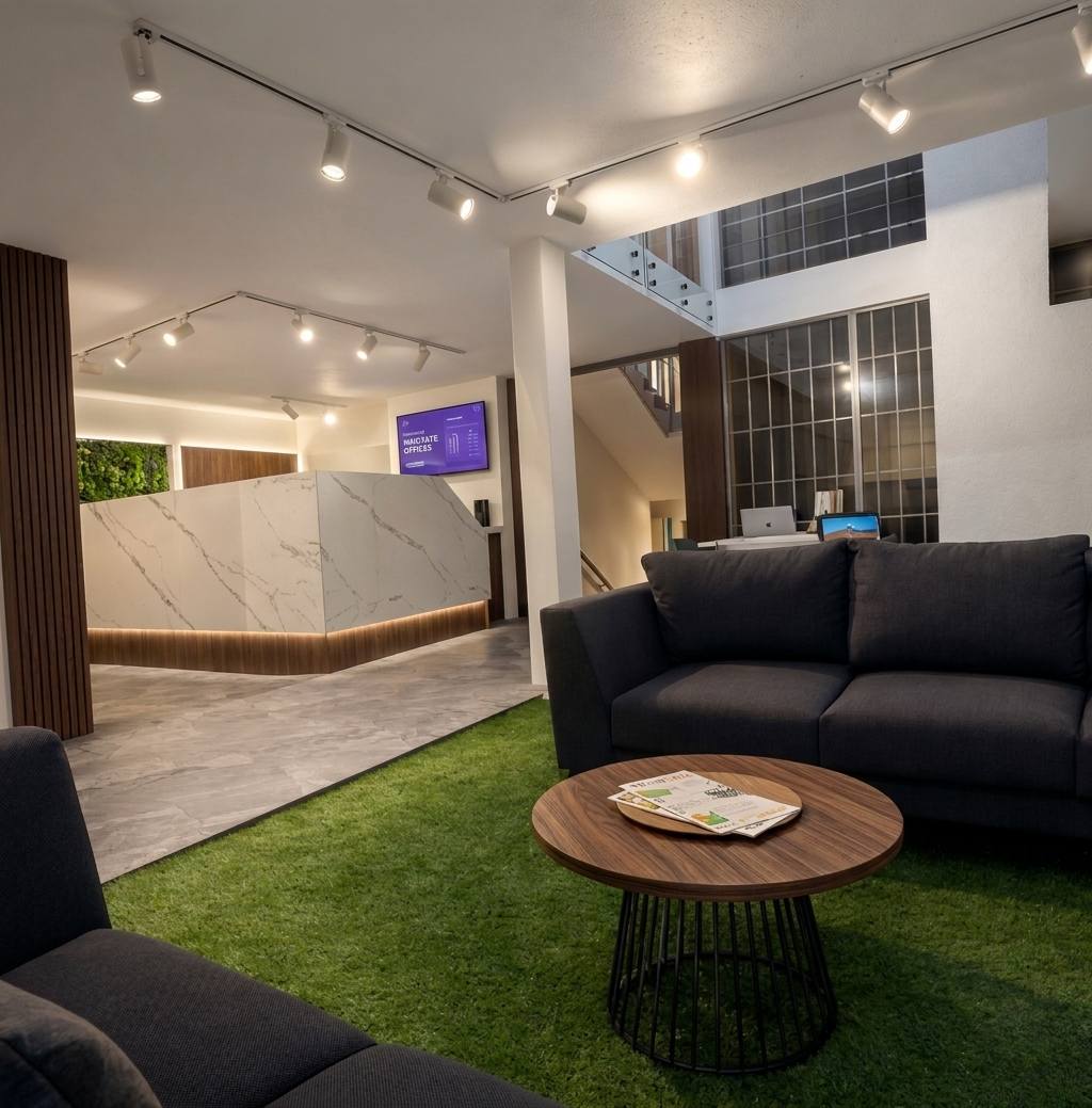 Sala de espera — Consultorio Eutimya, Moras 619, Col. Del Valle, CDMX